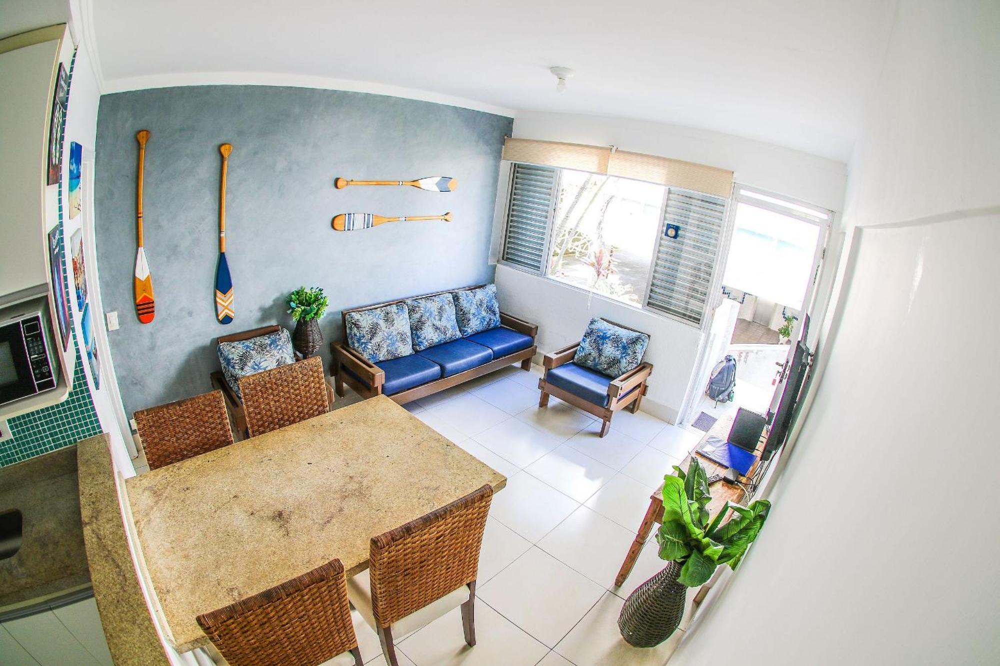 5E-Pe Na Areia Da Praia Do Tombo, 2 Quartos, Ar Cond, 2 Banheiros,2 Vagas+Roupas De Cama Гуаружа Экстерьер фото